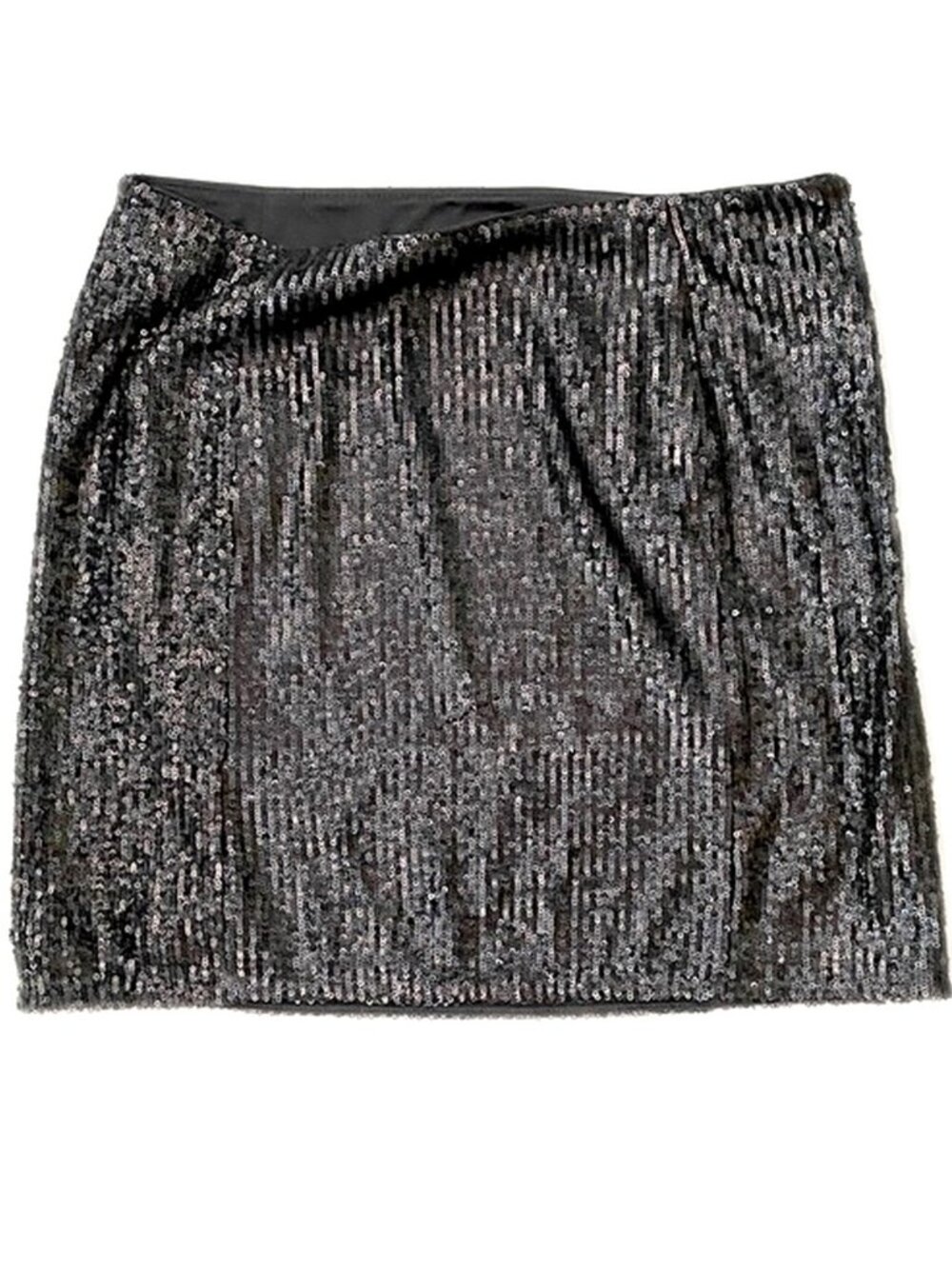 Susana Monaco Skirt Gray Allover Sequin Mini Skirt Size 2